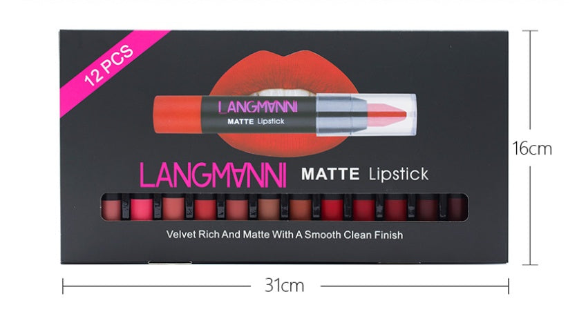 Non-Stick Matte Lipstick And Lip Gloss Set