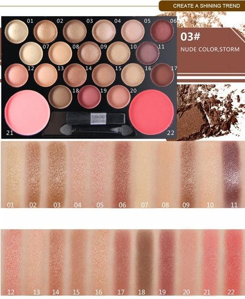 Novo 22 Colors Eyeshadow & Glitter Palette