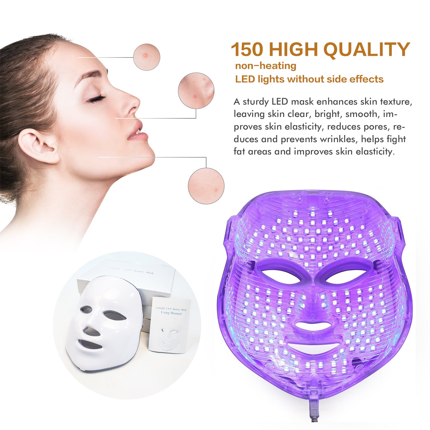 7 Colors LED Light Photon Face Mask