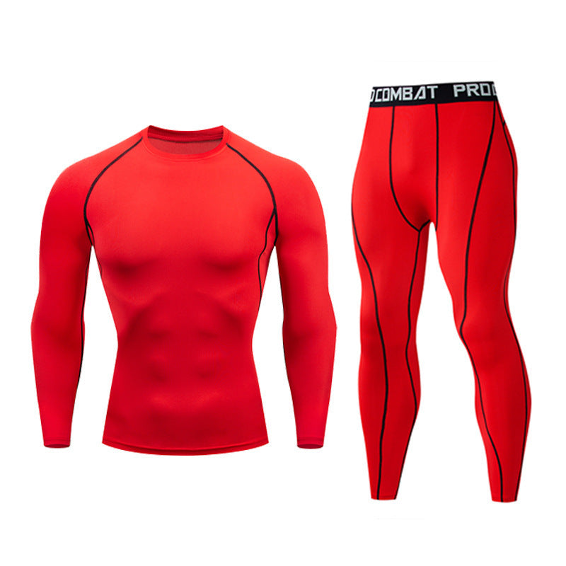 Men's Gym Tights with Long-Sleeve Trousers