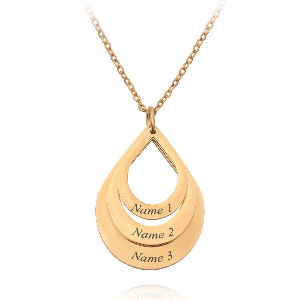 Personalized Family Necklaces Customized Engraved