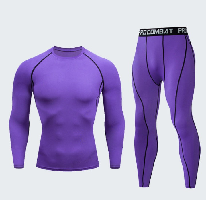 Men's Gym Tights with Long-Sleeve Trousers