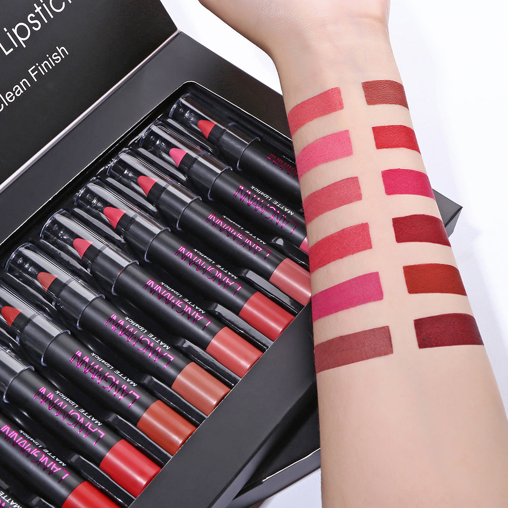 Non-Stick Matte Lipstick And Lip Gloss Set