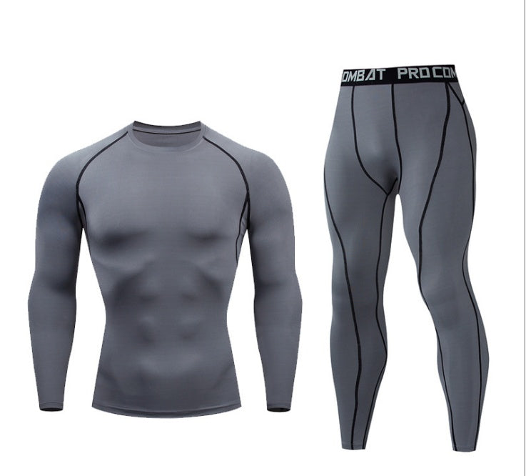 Men's Gym Tights with Long-Sleeve Trousers