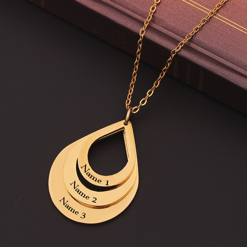 Personalized Family Necklaces Customized Engraved