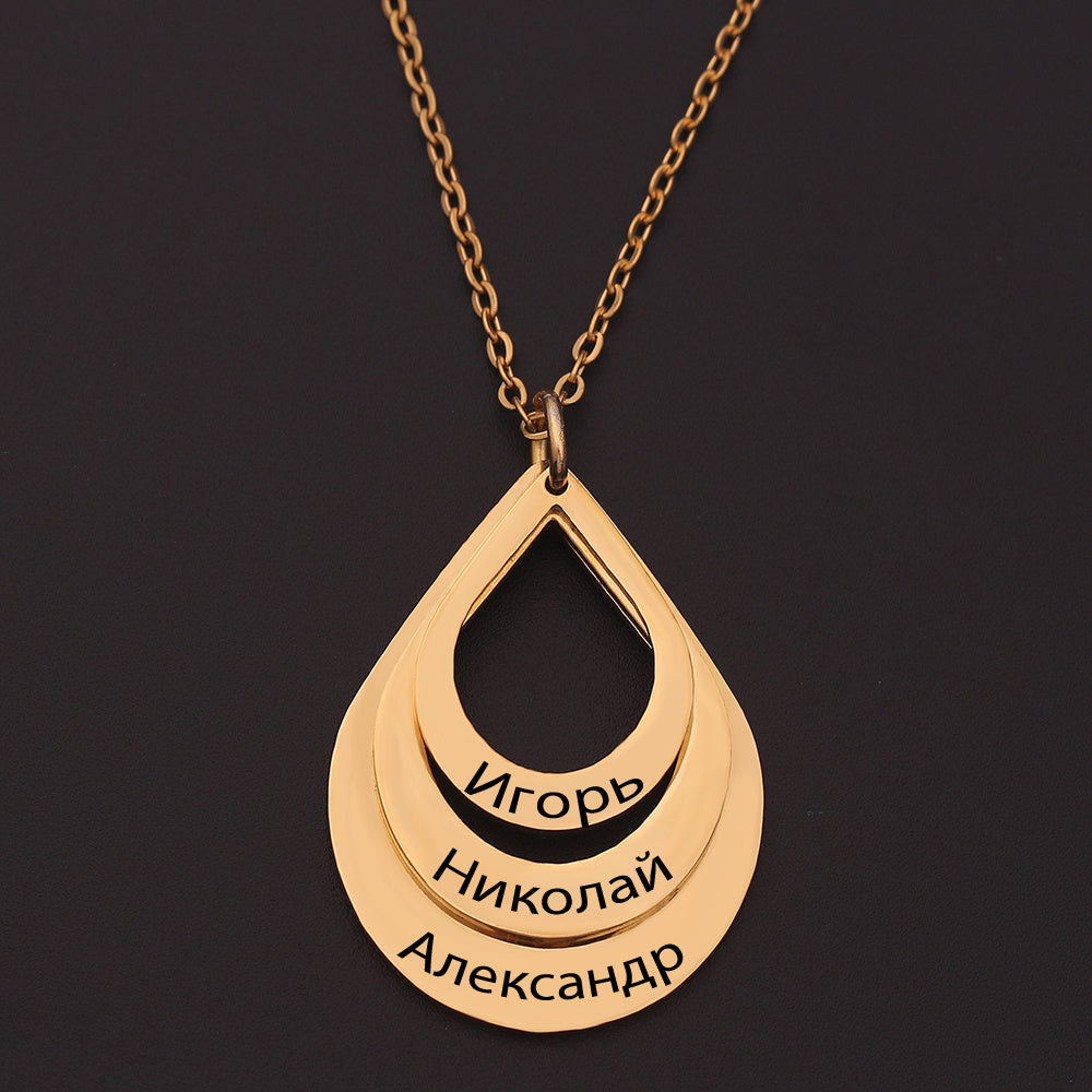 Personalized Family Necklaces Customized Engraved