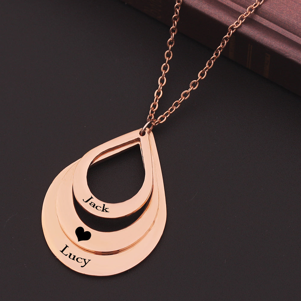 Personalized Family Necklaces Customized Engraved