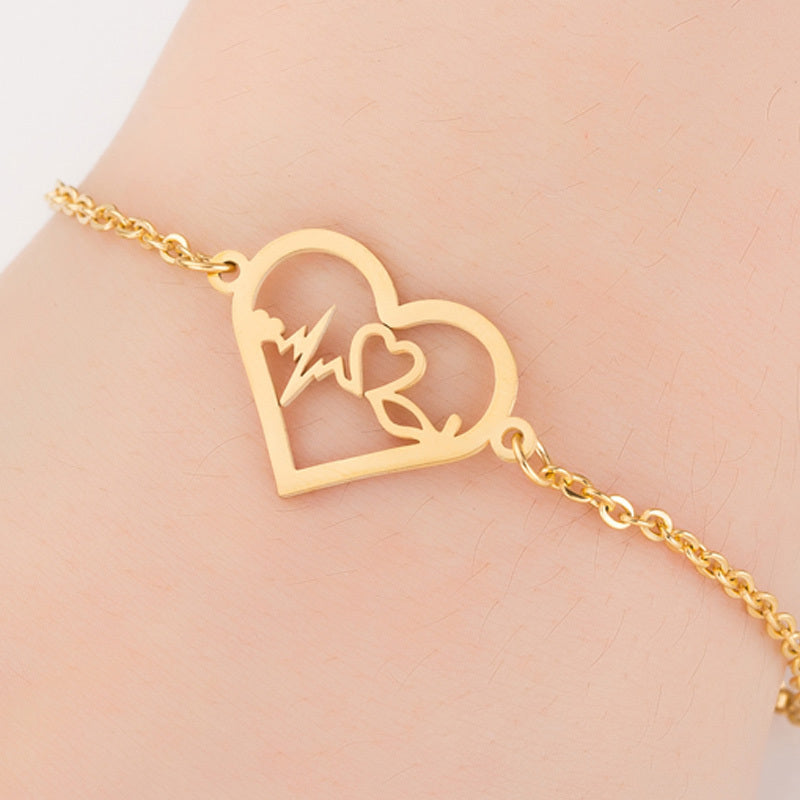 Gold Charm Bracelet for Women