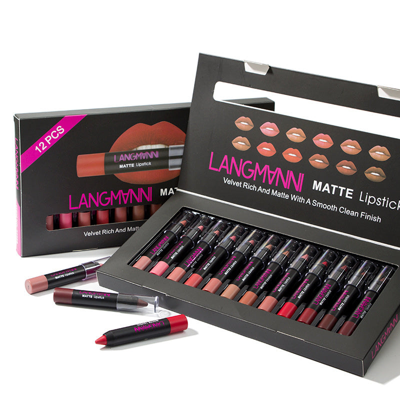 Non-Stick Matte Lipstick And Lip Gloss Set