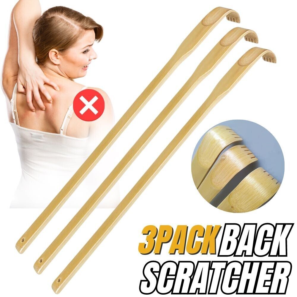3pcs Natural Bamboo Back Scratcher
