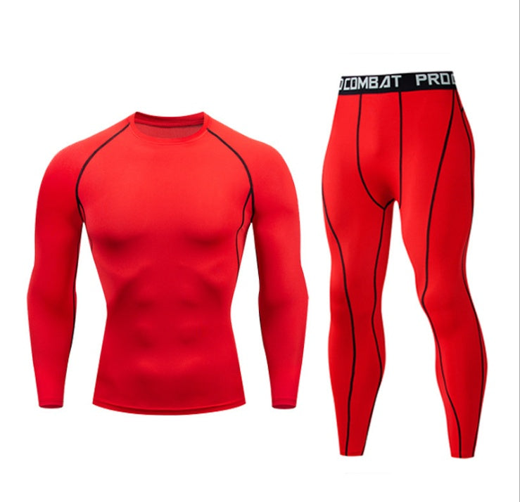 Men's Gym Tights with Long-Sleeve Trousers