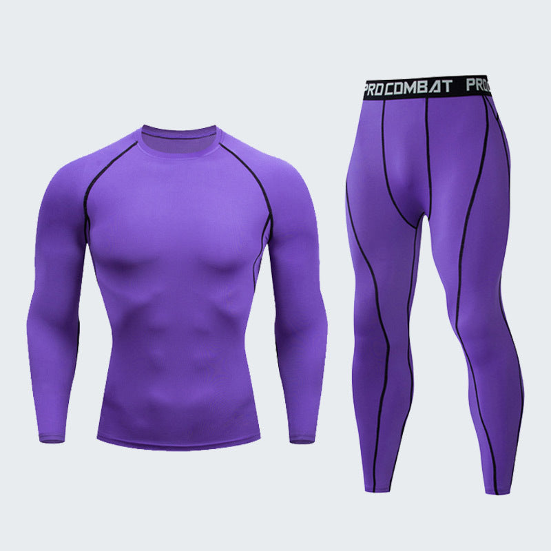 Men's Gym Tights with Long-Sleeve Trousers