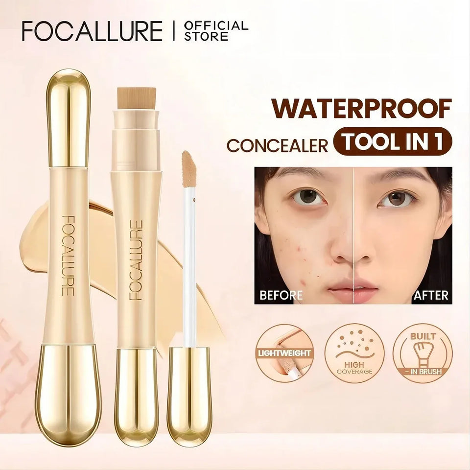 Matte Flawless Face Concealer Long-Lasting Full Coverage Concealing Liquid Foundation Cream for Face Makeup Cosmetics