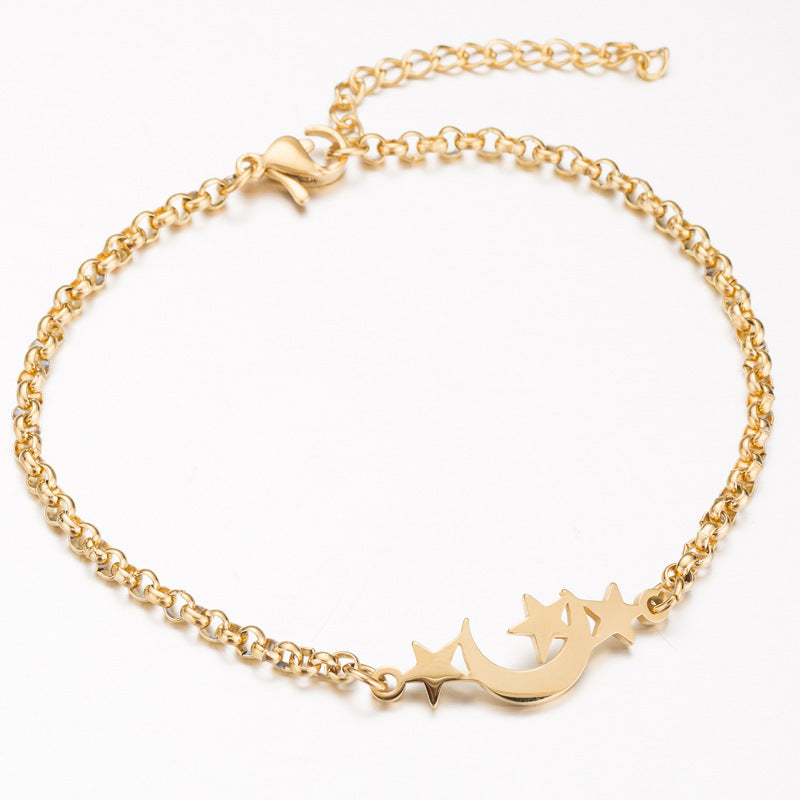 Gold Charm Bracelet for Women