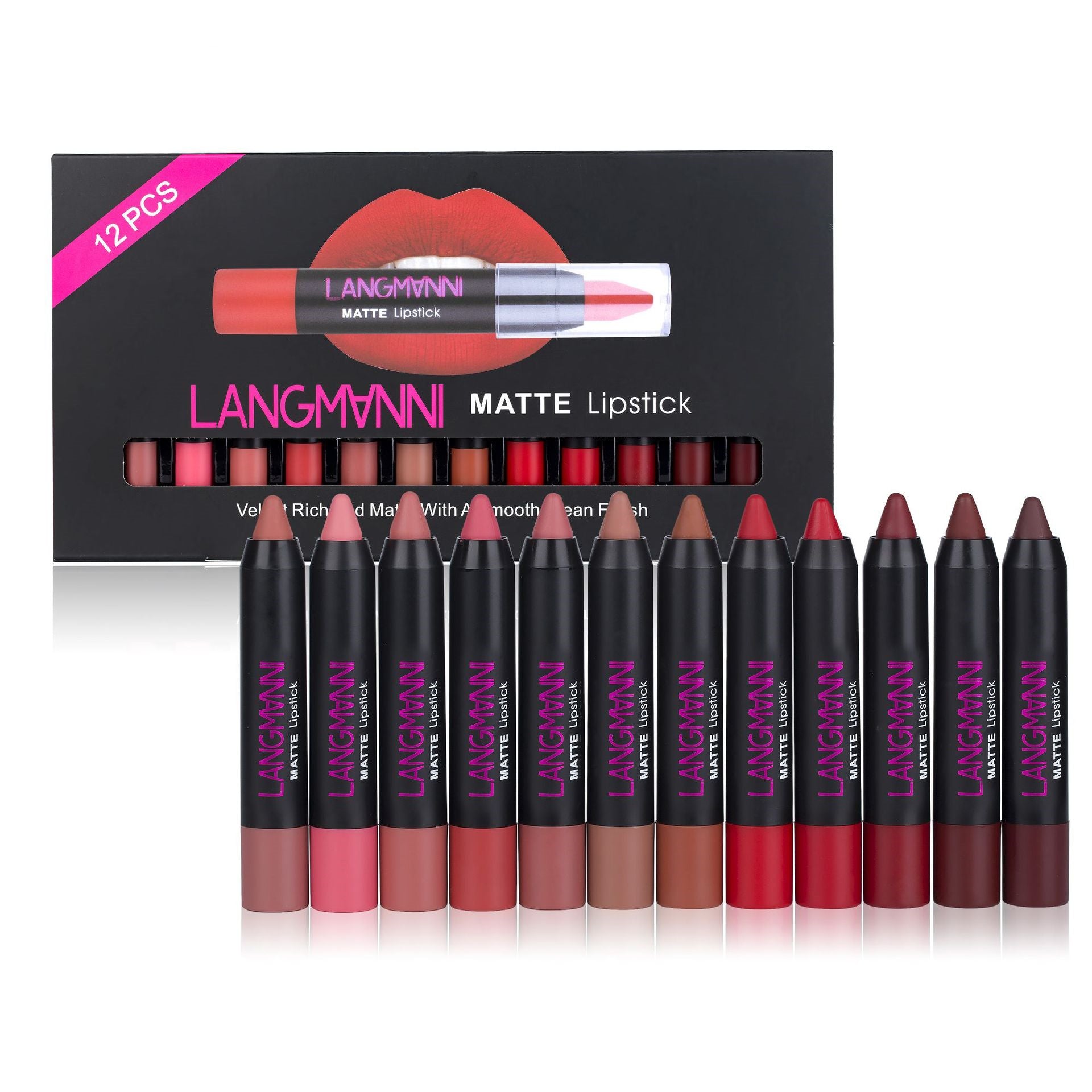 Non-Stick Matte Lipstick And Lip Gloss Set