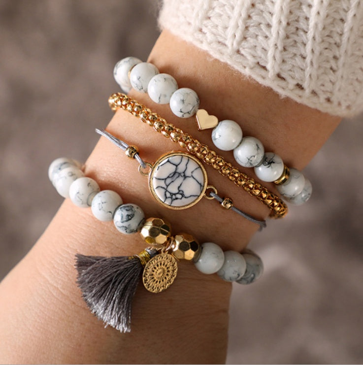 Geometric Bracelet with Four-Pieces