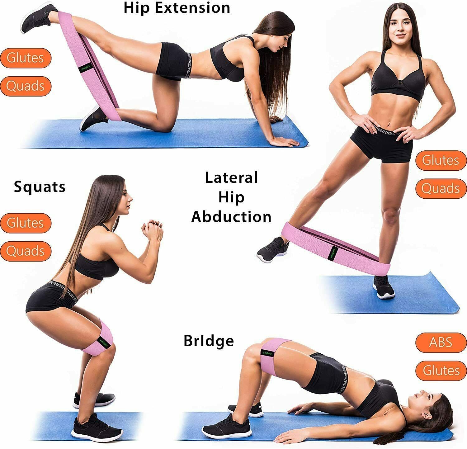 Workout Resistance Bands for Legs & Butt