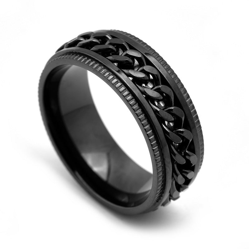 Mens Stainless Steel Spinner Ring