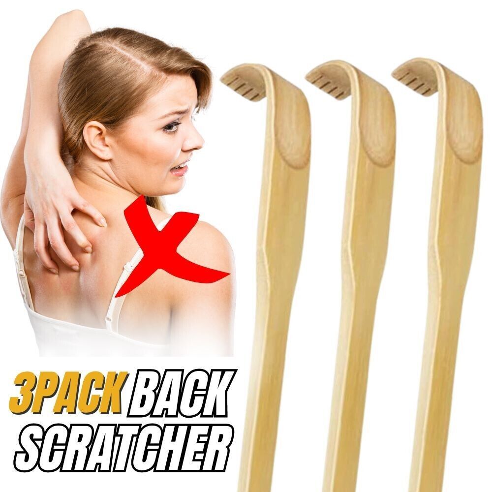 3pcs Natural Bamboo Back Scratcher