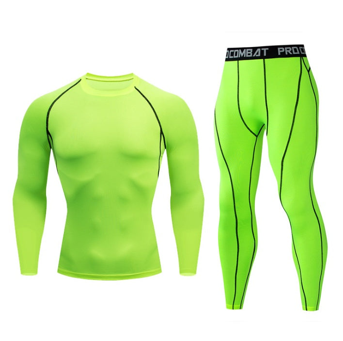 Men's Gym Tights with Long-Sleeve Trousers