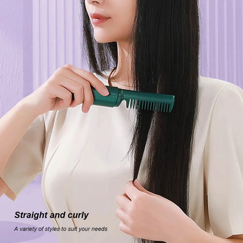 Wireless Hair Straightener and Curler Comb