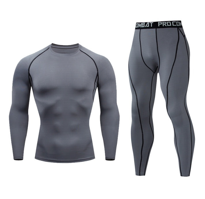 Men's Gym Tights with Long-Sleeve Trousers