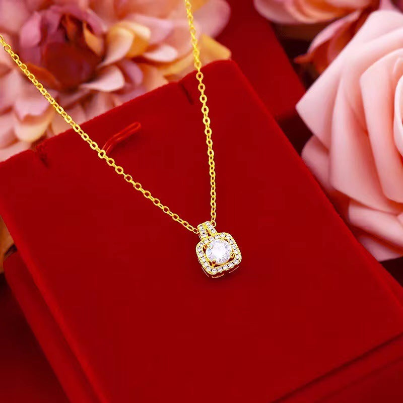 Zircon Gem Necklace For Women