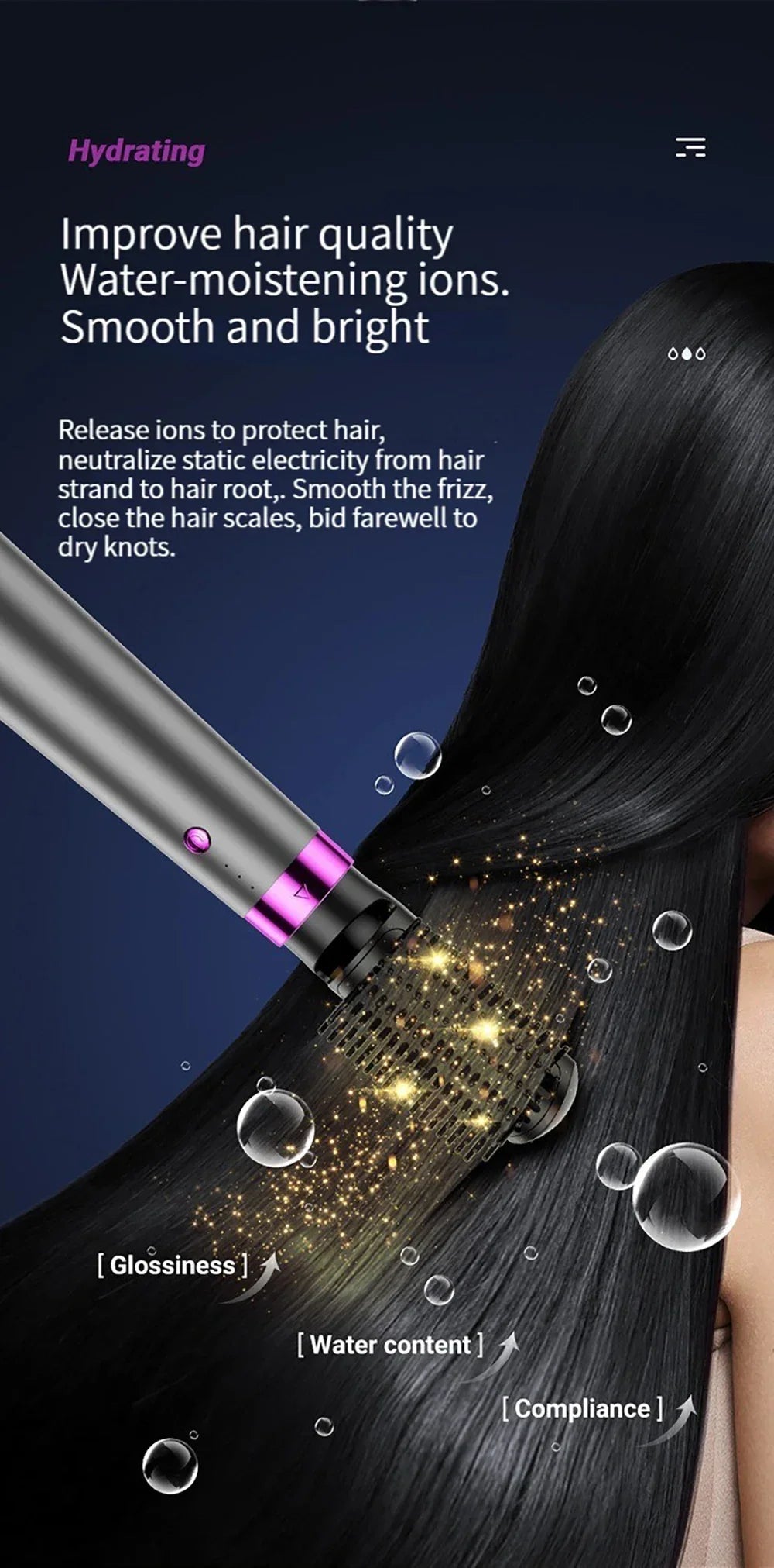 Multifunction Hair Dryer 5 in 1 Hot Air Comb