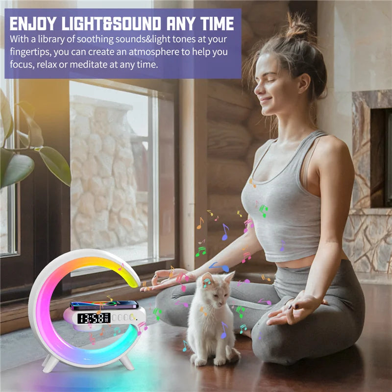 Mini Wireless Charging Night Light and Alarm Clock