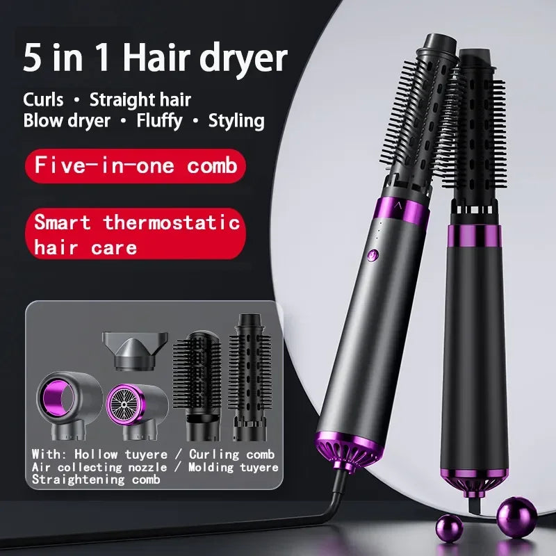 Multifunction Hair Dryer 5 in 1 Hot Air Comb