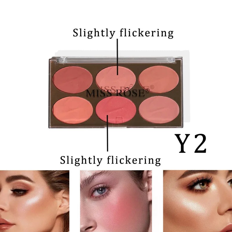 Six Color Powder Blusher