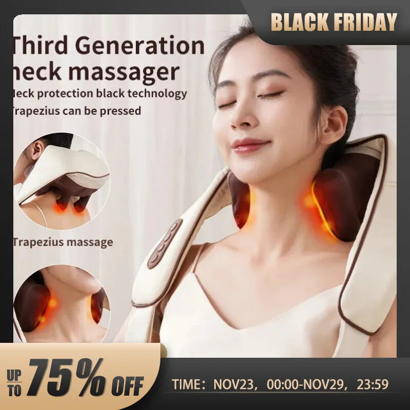 Wireless Electric Shiatsu Neck and Back Massager