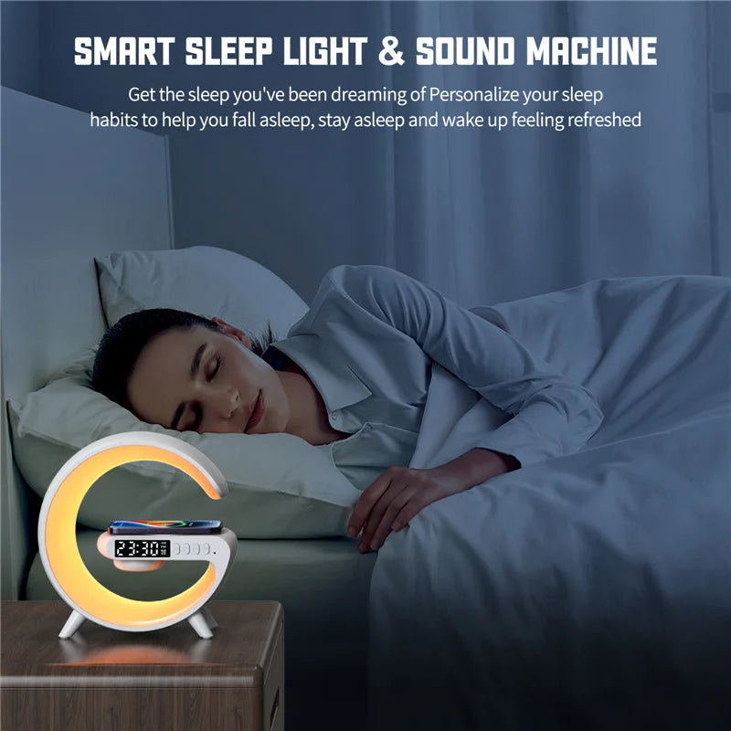 Mini Wireless Charging Night Light and Alarm Clock