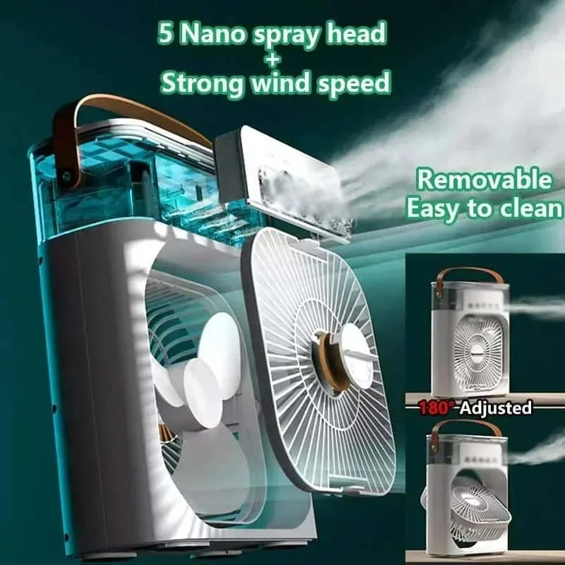 3 In 1 Air Humidifier Portable Fan Air Conditioner