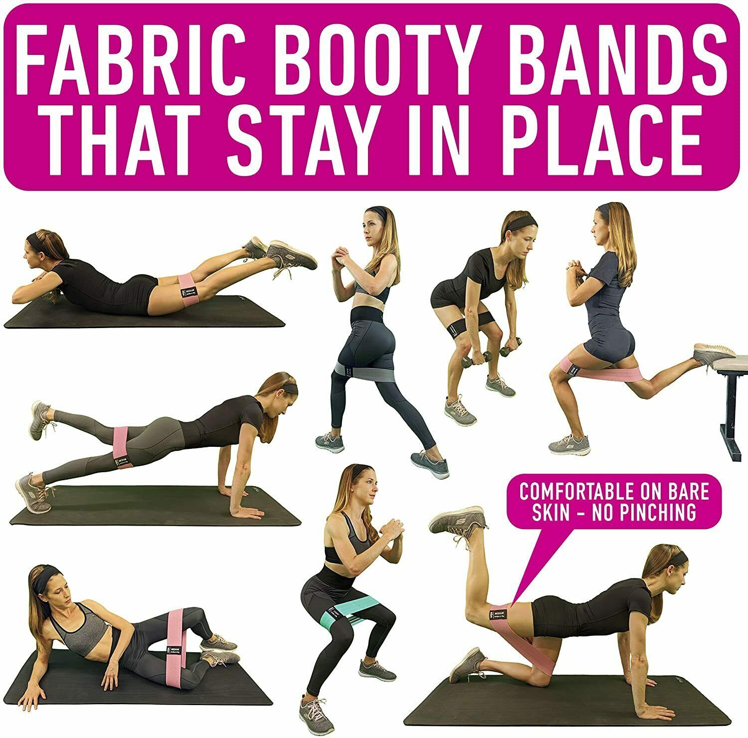 Workout Resistance Bands for Legs & Butt