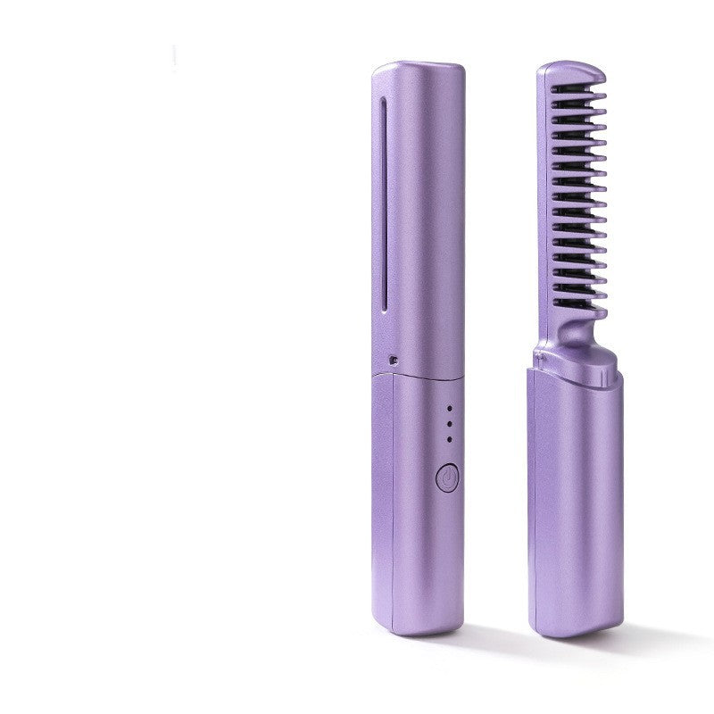 Wireless Hair Straightener and Curler Comb