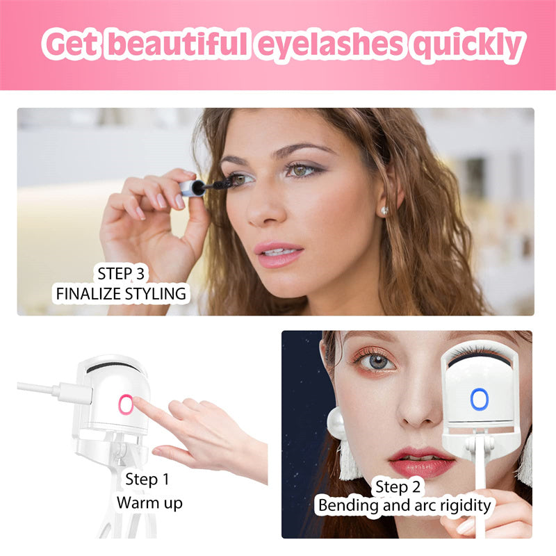 Mini Heated Eyelash Curler with Temperature Control